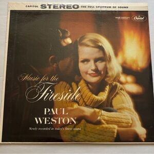 Rare Vintage Paul Weston‎ Music For The Fireside Vinyl Album
